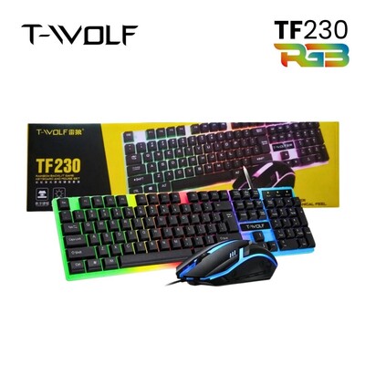 T-Wolf RGB Gaming Keyboard & Mouse Set - TF230